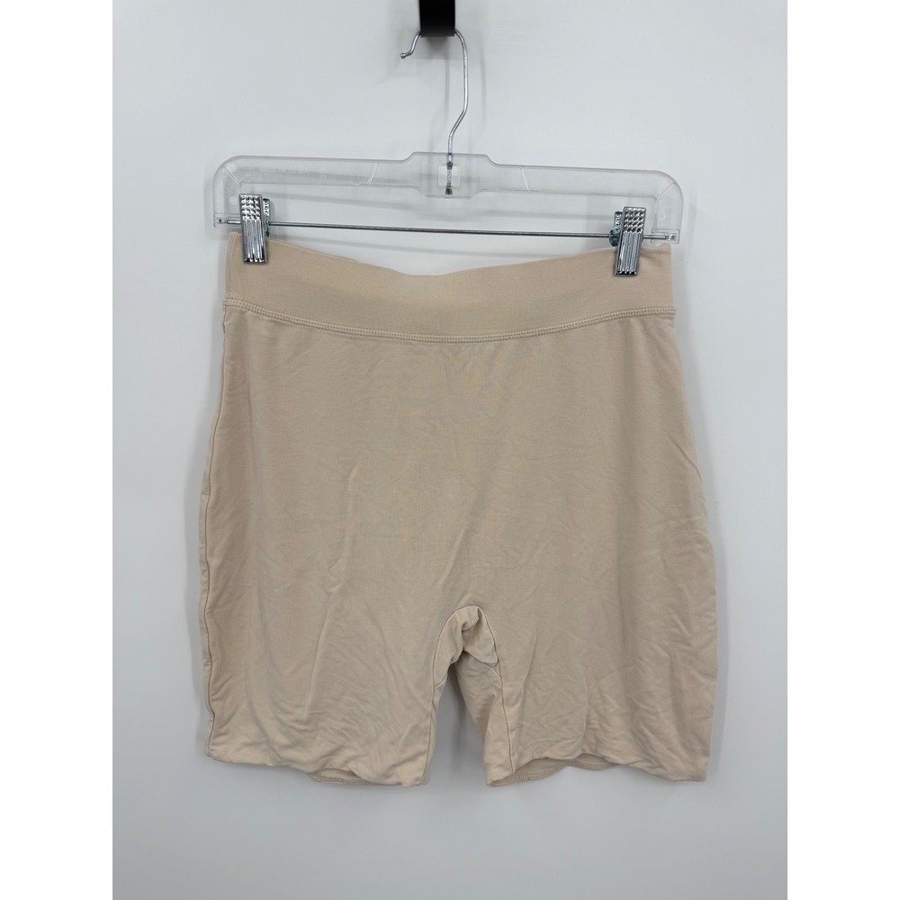 Nuuds Bike Shorts Women M bone cream High Waisted Athleisure Basic Stretch